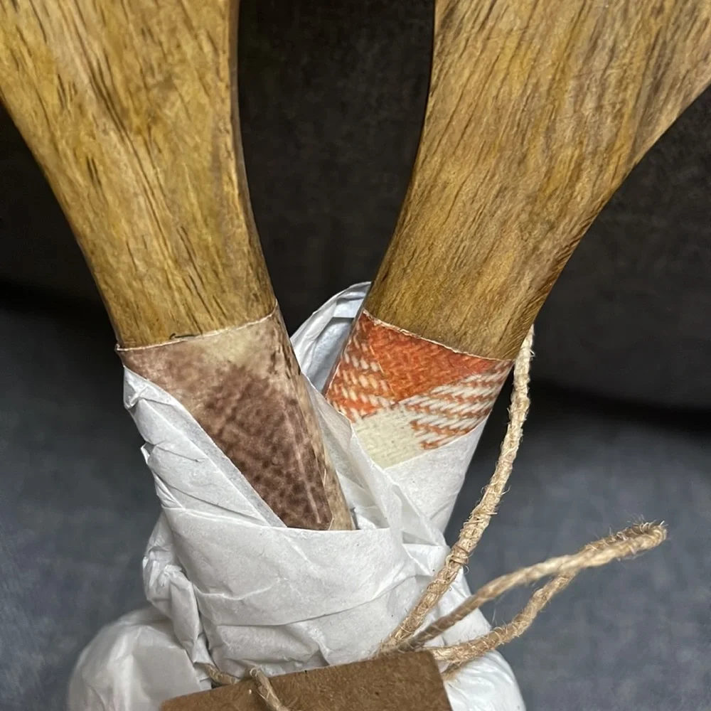 Mud Pie Check Server Utensil Set- Give Thanks